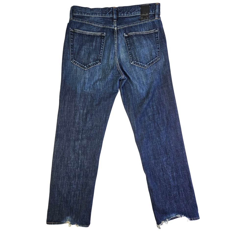 Hugo Boss Mens Dark Wash Straight Leg Distressed Denim Jeans 34x32 - Picture 2 of 16